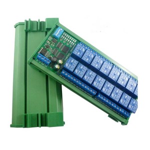 12V 16 canali DIN rail RS485 relè Modbus RTU protocollo telecomando PLC scheda di espansione - Product Image 2