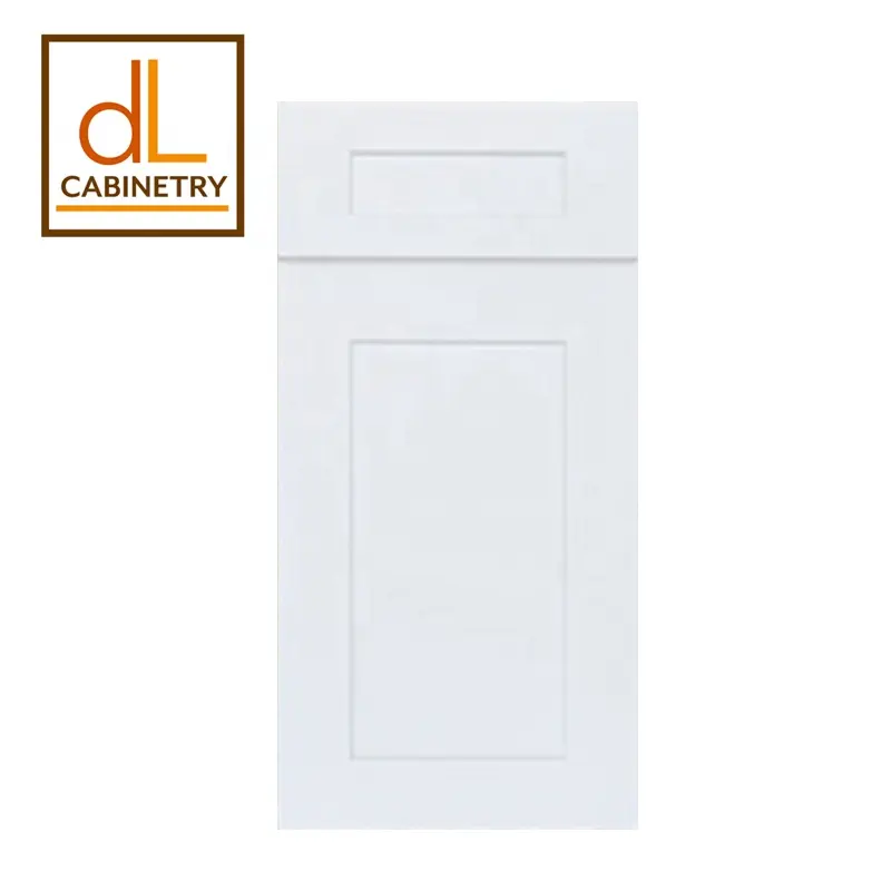 Wooden American Style White Shaker Kitchen Cabinet Sample Doors US Warehouse Stock Showroom Display