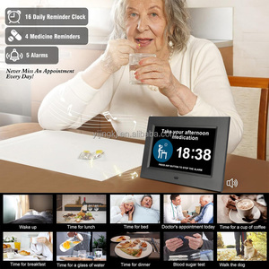 Custom 7'' 7 Inch Playing <strong>Photo</strong>/Video <strong>Function</strong> <strong>Digital</strong> Clock <strong>Frame</strong> <strong>with</strong> Calendar and Day - Product Image 4