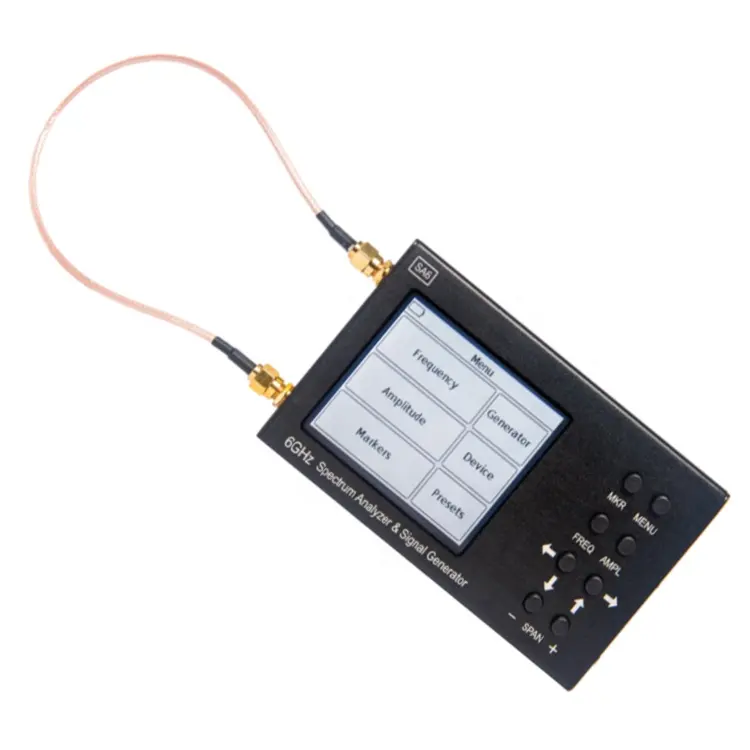 Analisador de frequência portátil, analisador de frequência portátil mf/hf/vhf uhf de 35m a 4400mhz