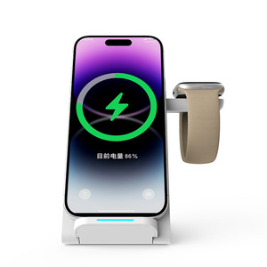 ファクトリーダイレクト15W多機能スリーインワン折りたたみ式ワイヤレス充電器Apple Android携帯電話の時計用高速充電 - Product Image 4