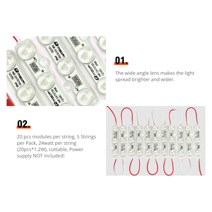 100Pcs Pack 1.2W 6500K White Light <strong>LED</strong> Modules <strong>12V</strong> DC 100Lm for Advertising Light Box 3030smd With Lens - Product Image 4