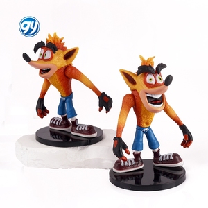 14cm新しいクラッシュバンディクートゲーム周辺PVCモデル車の装飾収集可能な動物の人形の装飾誕生日プレゼント子供のおもちゃ