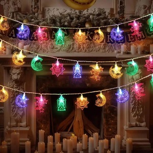 Ramadan LED dekorative Lampen schnüre EID Mubarak Moon Star Lichter für Home Vorhang Dekoration Indoor Outdoor Muslim Islam Style