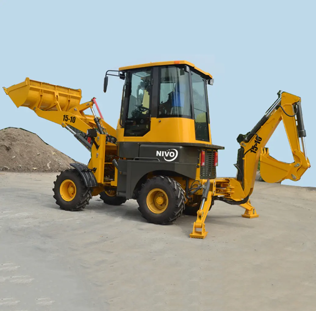 NV15-10 1ton مصغرة 4wd لودر بعجلات CE متعددة الوظائف حفار 2and3ton4ton 8ton اختياري أو أجزاء