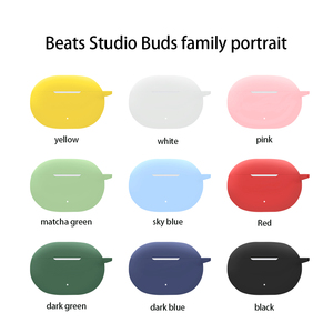 2021 Beats Studio budsの新着ケースシリコンイヤホンケースイヤホン保護カバーフック付き耐衝撃性 - Product Image 2