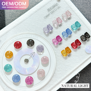 Zrkgel ชุดยาทาเล็บ9สีประกายเพชรสำหรับมืออาชีพ15มล. เจลทาเล็บเจลดิสโก้แบบไม่มีสารพิษ OEM