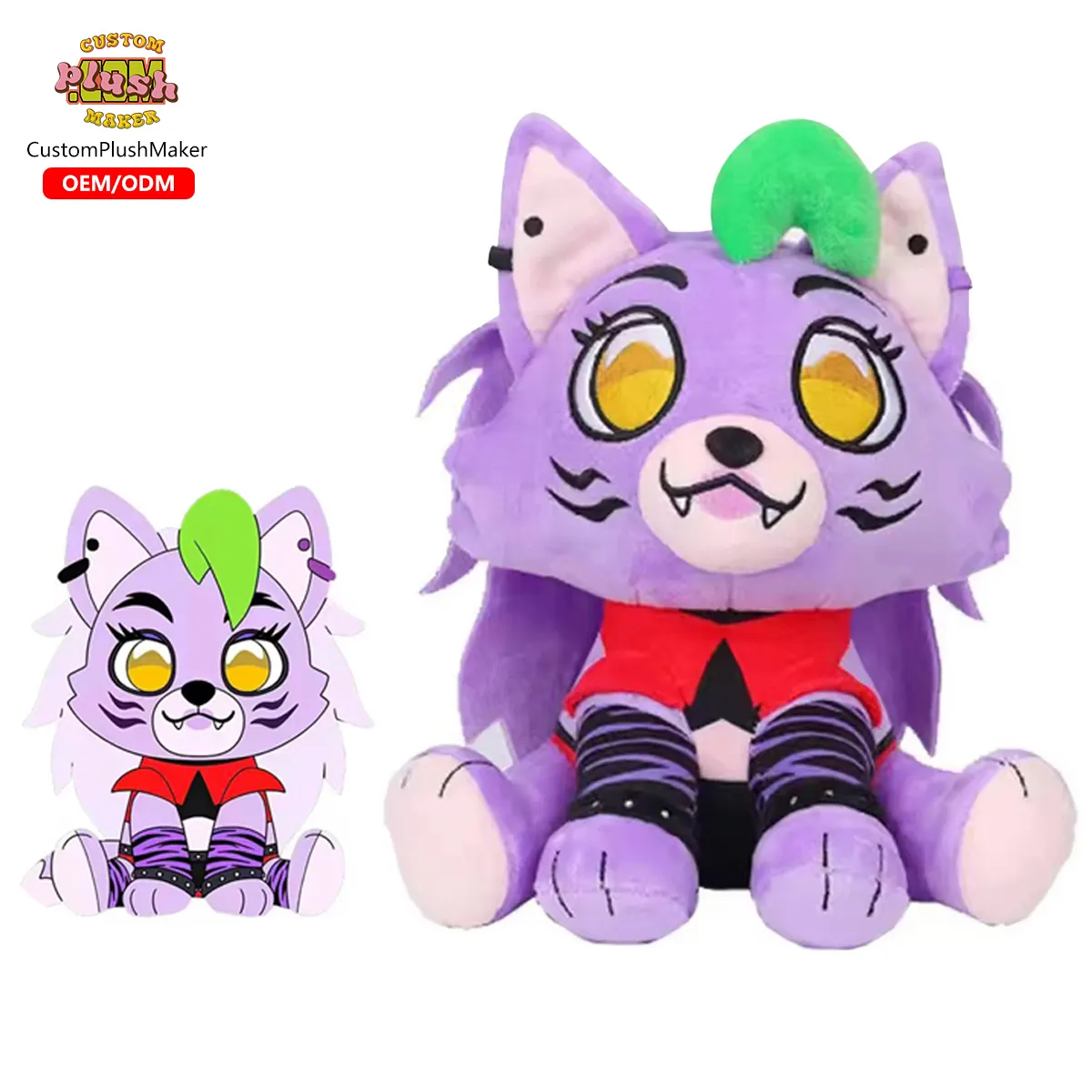 CustomPlushMaker Juguete personalizado de alta calidad Anime Gato Perro Oso Animal relleno Muñeco de peluche Fabricantes Juguete de peluche personalizado para regalo