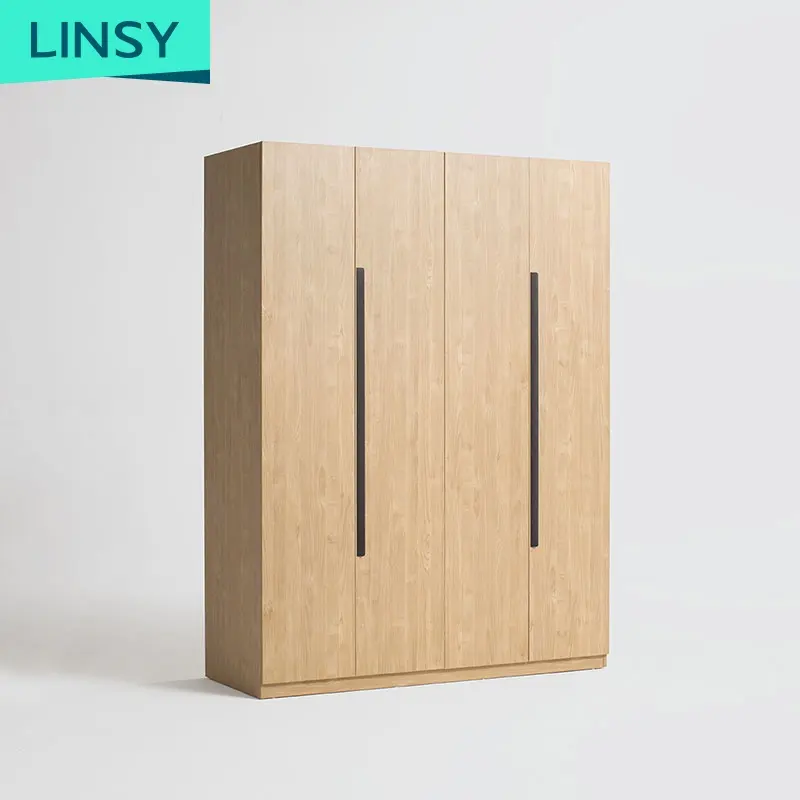 Linsy Kleiderschrank Schlafzimmermöbel modern minimalistischer Schlafzimmerschrank Designs 2-türiger Holzschrank DV1D