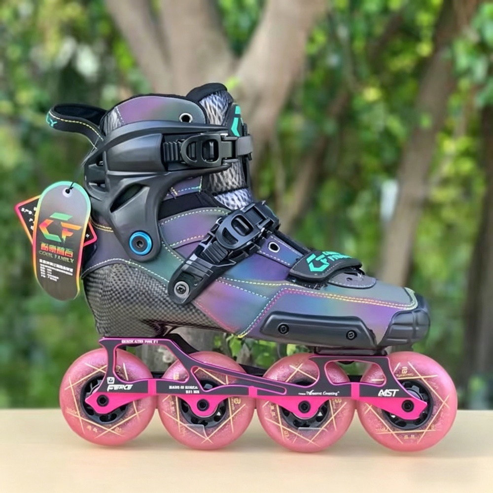 Scarpa nera + Ruota rosa - Un paio