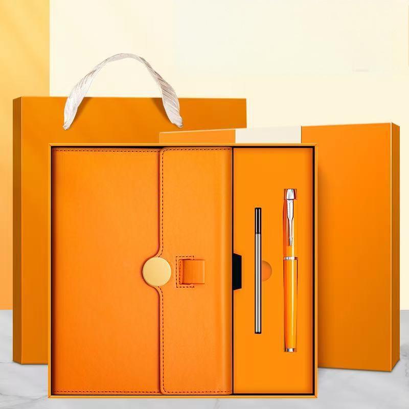 Orange three-piece suit