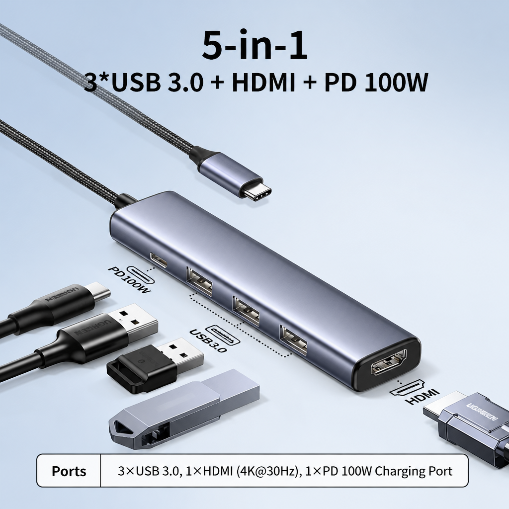 Hub HDMI 5-en-1 (Standard)