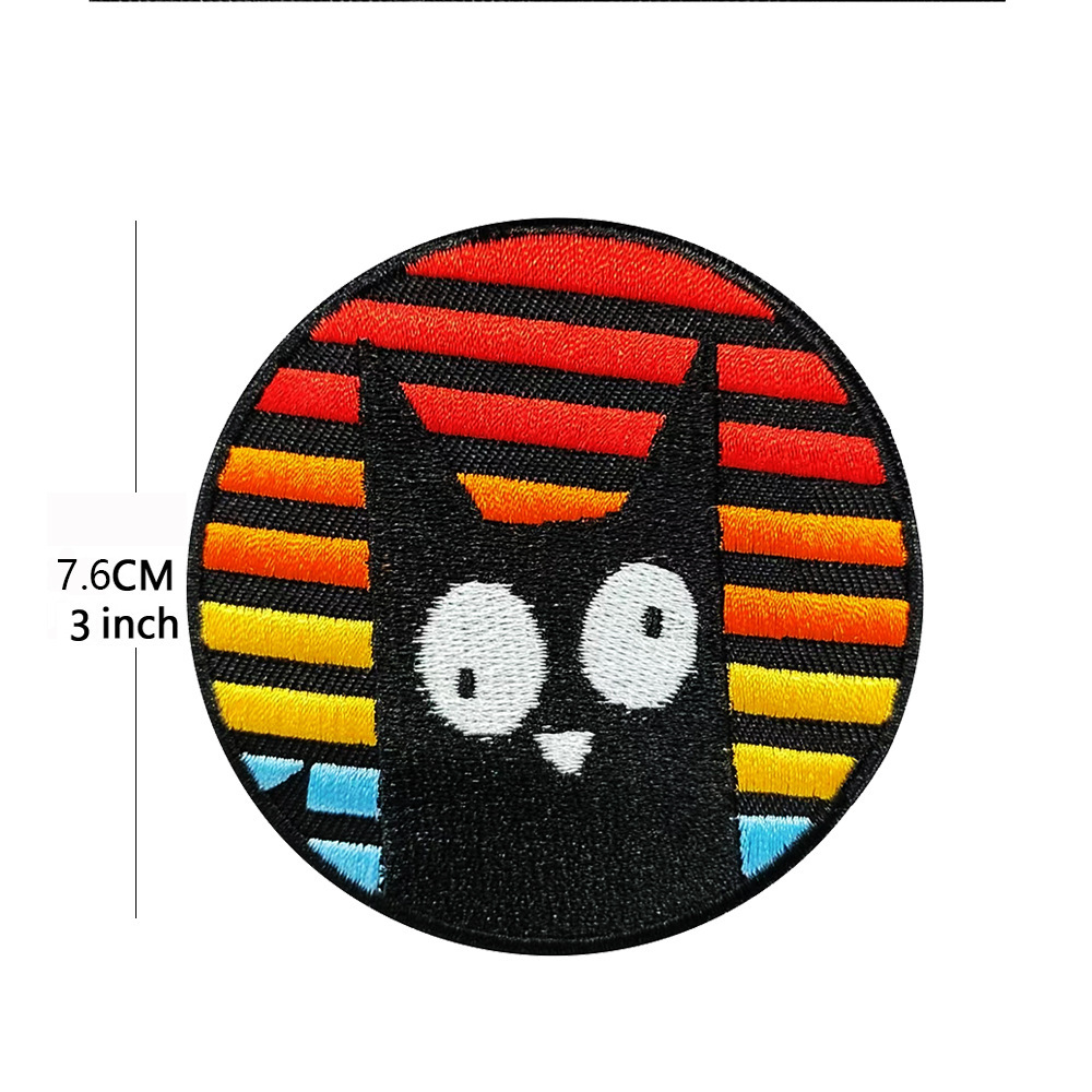 V01807-1 color striped cat (pointed ear cat head)