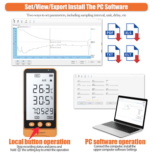 AIKESI-Registrador de datos de humedad y temperatura industrial para el hogar, sensor digital de temperatura y humedad, USB, 2 unidades - Product Image 3