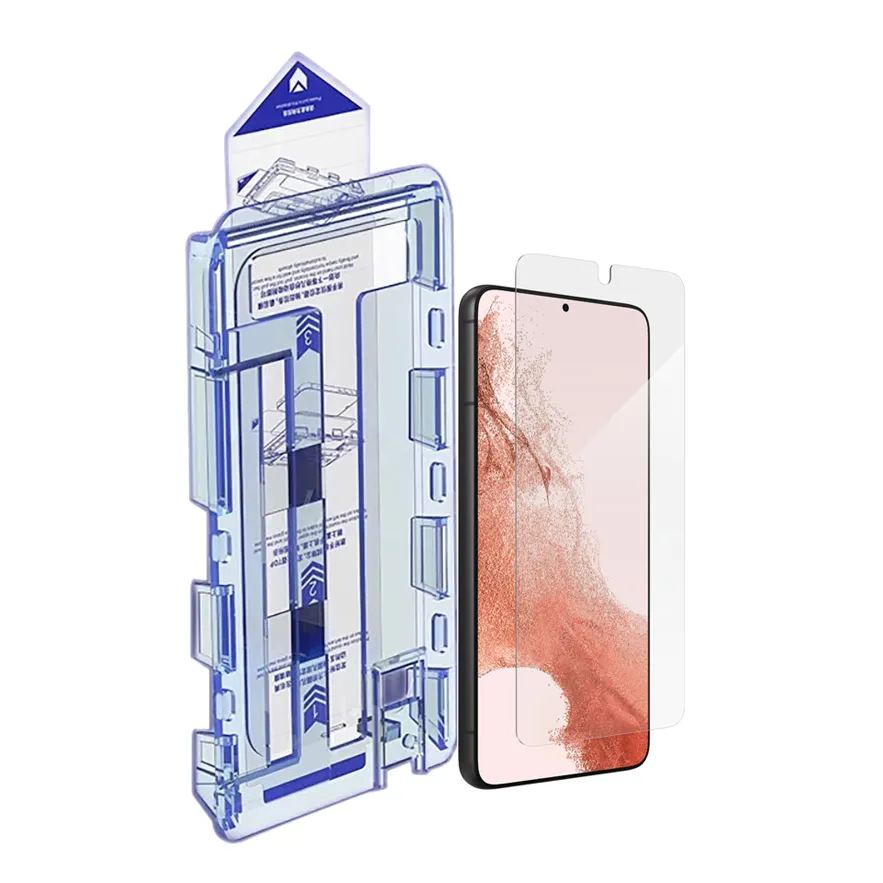 9H flaches gehärtetes Glas Display-Schutzfolie für iPhone 13 14 15 pro max plus mit einfachem Installations-Kit