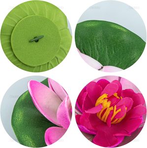 Nhân Tạo Nổi Bọt Hoa Sen Với Nước Lily Pad Cho Ao Vườn Aquarium Trang Trí - Product Image 4