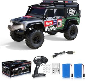 Dwi Dowellin RC Crwaler 1/10 RTR 4WD uzaktan kumanda LED aydınlatmalı Metal Offroad yarış araba hobi sınıf 2.4GHz fırçalanmış Model araç - Product Image 1