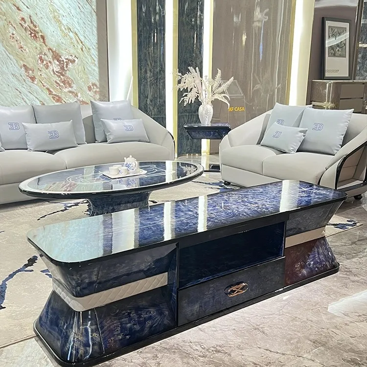 Livingroom đồ nội thất ý sợi nhỏ vải sofa Set da hiện đại sang trọng Đồ nội thất phòng khách