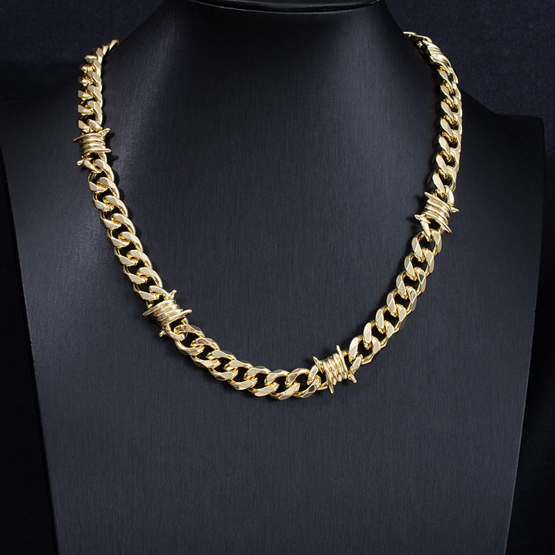 X528-1 gold necklace-50 cm
