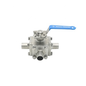Manual Control SS304 SS316L 3 <strong>Way</strong> Non-Retention Sanitary <strong>Square</strong> Tri Clamp Ball Valve - Product Image 3