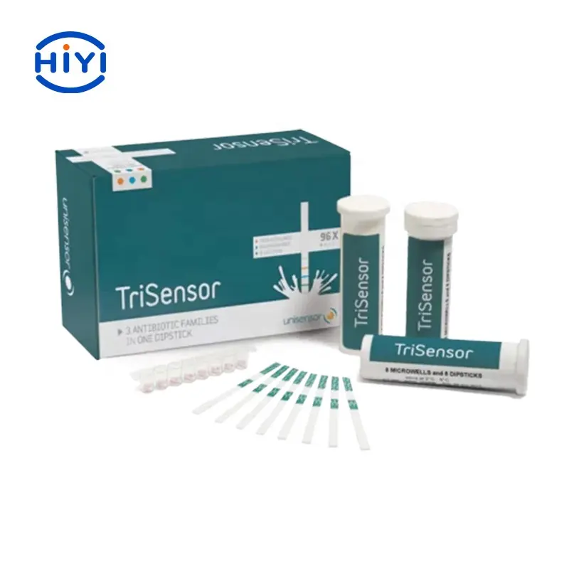 HiYi Trisensor 테스트 키트 96 테스트 (베타 lactam + Sulfonamide + Tetracycline)