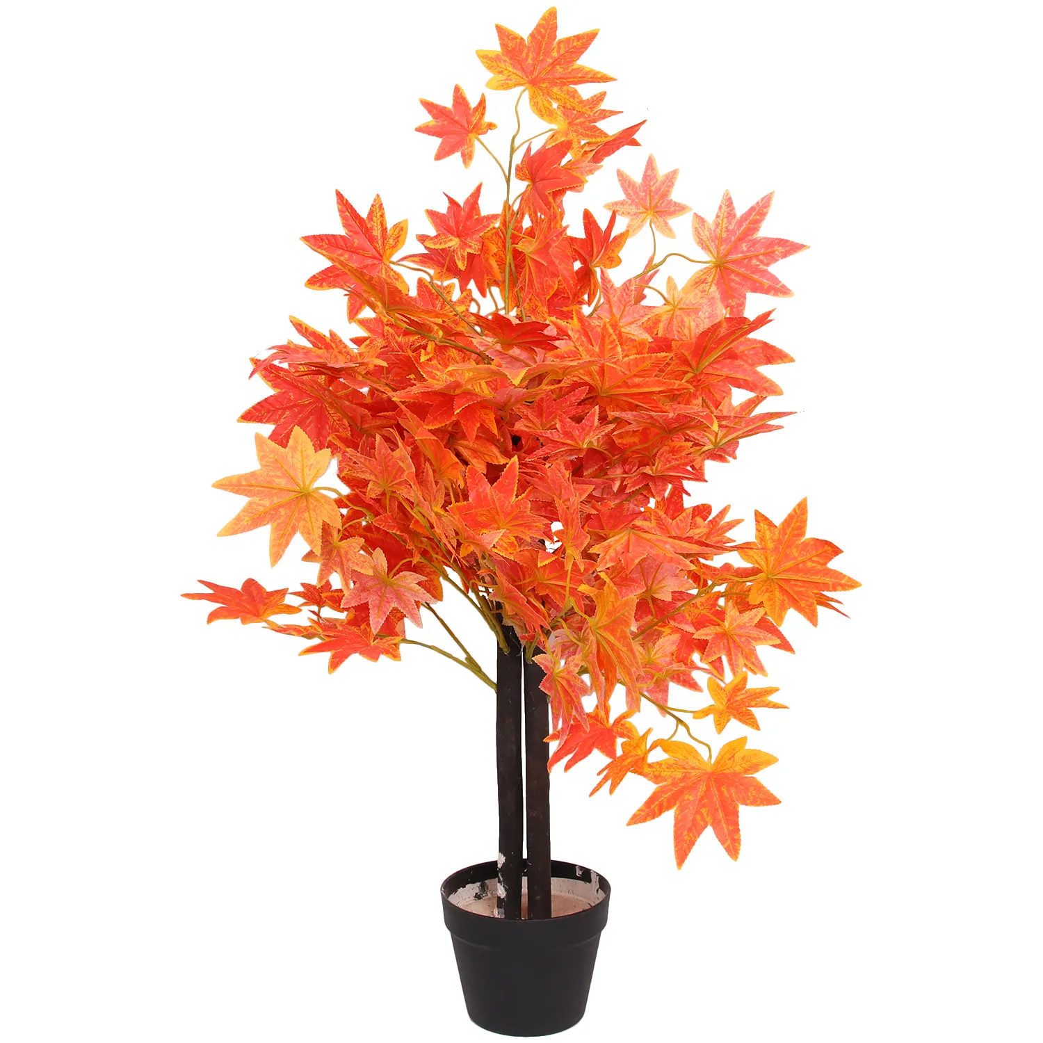 Faux bonsaï artificiel en plastique rouge de haute qualité, 7 pièces, érable décoratif pour la maison