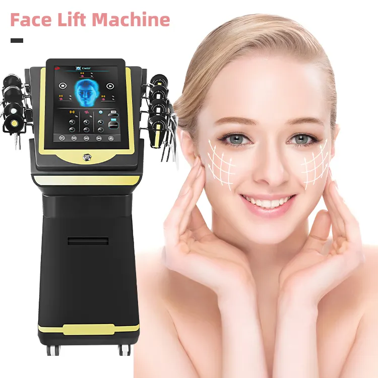Mfface EMS masajeador Dispositivo de estiramiento facial RF estiramiento de la piel PE estimulador muscular facial EMS máquina de estiramiento facial