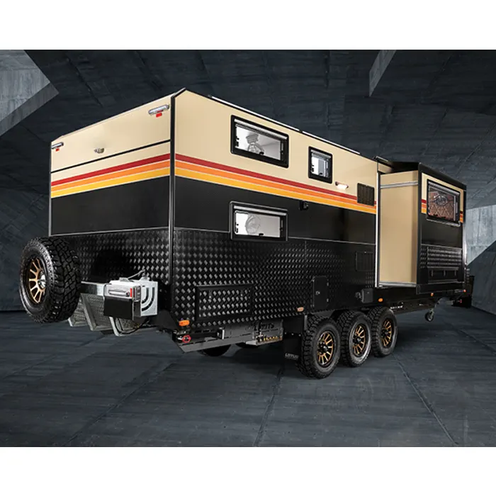 Tất cả các địa hình xe máy thám hiểm Camper Trailer offroad kép trục Caravan để bán