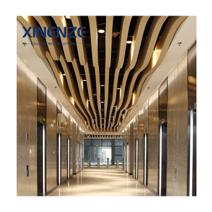 定制现代设计铝波浪天花板室内装饰模型防水功能假天花板 - Product Image 1