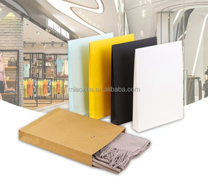 Benutzer definiertes Logo Eco Friend Druck Kleidung Verpackung Mailer Umschlag Kraft Umschlag mit Knopf und Schnur verschluss mit Zwickel - Product Image 3