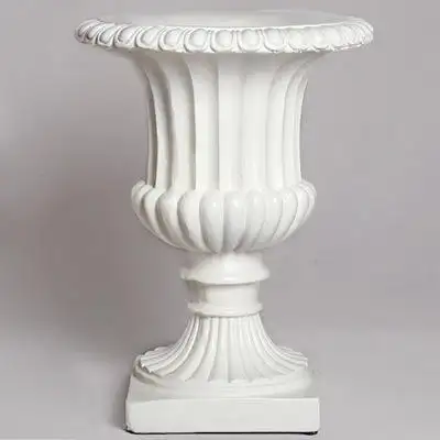 Colonne romane vaso da terra gigante vaso da fiori vaso a tromba alto in plastica bianca oro per centrotavola matrimonio