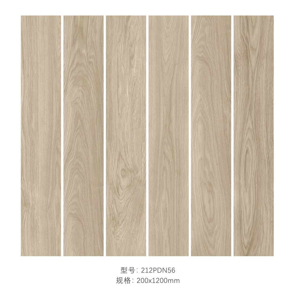 Chinese Porcelain Wood  Tile For Living Room Library Study Room 200x1200mm