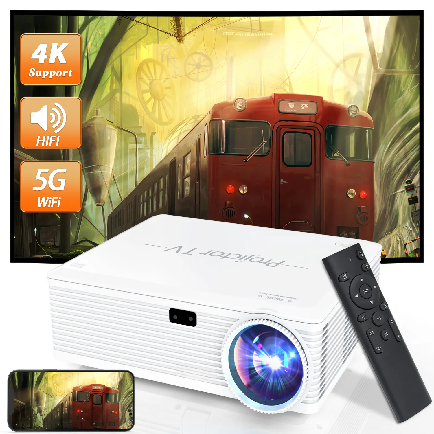 Topfoison S20 productos más vendidos 2023 proyector 4K Bluetooth inteligente wi-fi LCD DLP Mini proyector móvil LCD para el hogar al aire libre