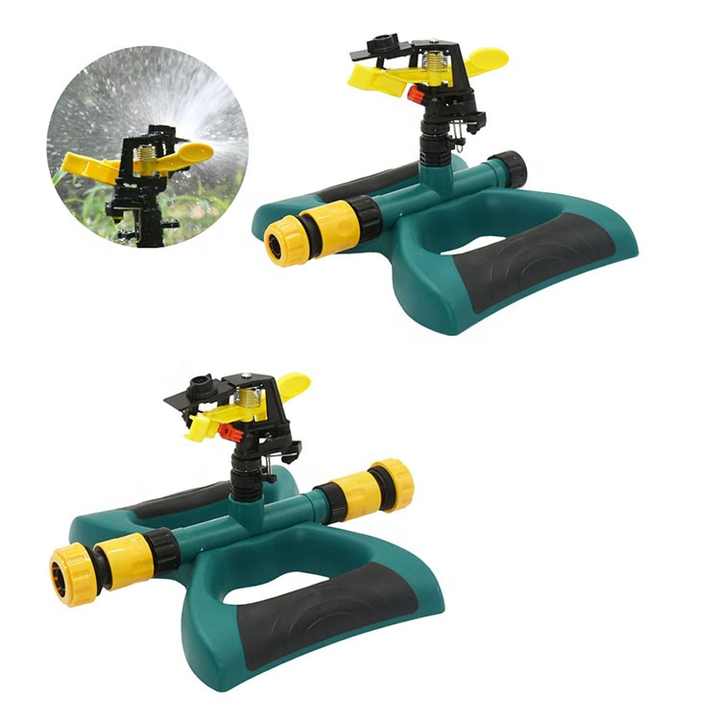 Солнечная 1/2 "3/4" резьба садовый ирригационный рокер с двойным выходом 360 градусов вращающиеся сельскохозяйственные разбрызгиватели