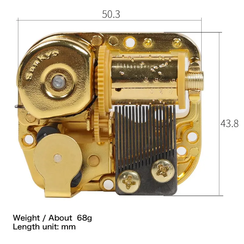 Nuovo prodotto music box movimento a manovella regalo unico per il regalo per il giorno dei bambini del ragazzo