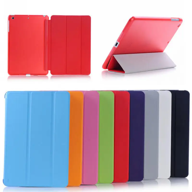 Leather Magnetic Wake Up and Sleep Case for ipad mini 123 mini2 mini 3 Matte Transparent cover for iPad mini1/2/3