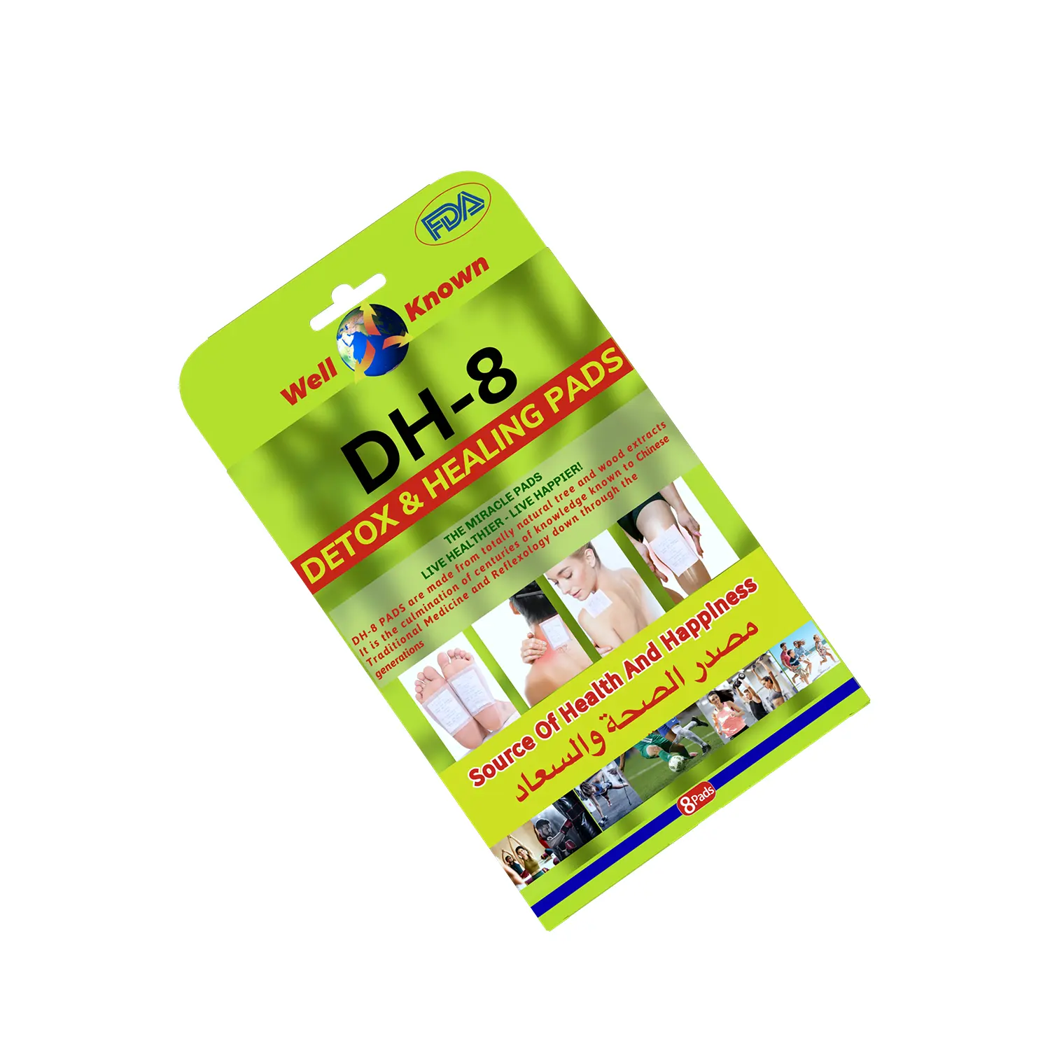 Tampons de désintoxication et de guérison DH-8 originaux de haute qualité patchs de désintoxication au vinaigre de bambou