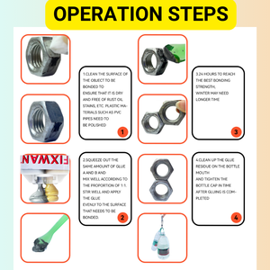 OEM ODMヘビーデューティ80g FIXWANT AB接着剤金属修理接着剤溶接縫い目修理用アプリケーター付き - Product Image 4