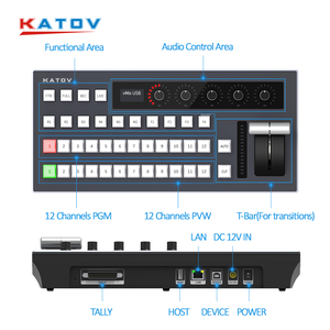 KATO VISION KT-KD50V canlı akış mikser switcher vmix video değiştirici yayın vMix yazılımı santral kontrol paneli - Product Image 2