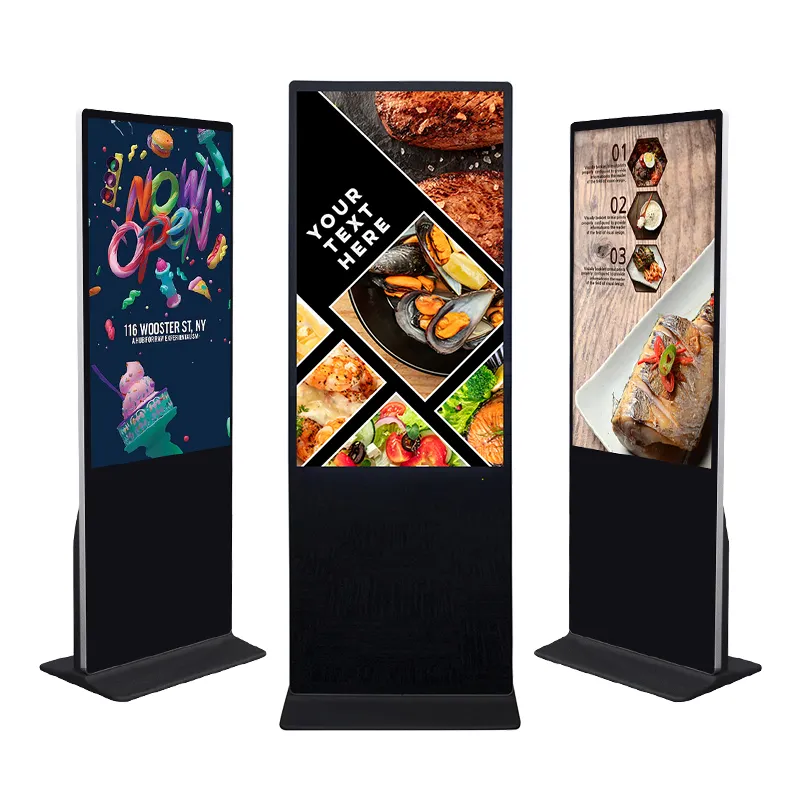 32 43 50 55 65 75 Inch Vloer Staande Touchscreen Interactieve Advertentie Kiosk Voedsel Display Lcd Reclame Kiosk Voor Winkelcentrum
