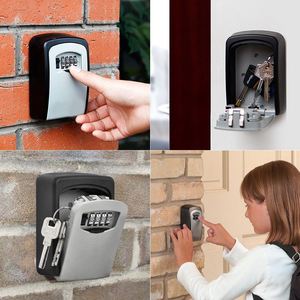 big Discount Full ABS Plastic Key Lock Box 4 Digits Combination Wall <strong>Mount</strong> Key Safe <strong>Hide</strong> Outside with Resettable Code - Product Image 5