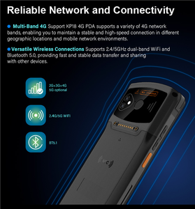 KP18 5.7 'android lettore di codici a barre PDA per la vendita al dettaglio, audit del negozio, Merchandising, logistica supporto della rete Mobile - Product Image 4