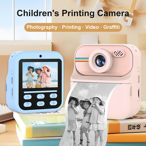 Mini Phim Hoạt Hình Ngay Lập Tức In Máy Ảnh Cho Trẻ Em Ảnh Kỹ Thuật Số Video Máy Ảnh Với Ảnh Tự Sướng Ống Kính Kép 2.4 Inch Màn Hình Đồ Chơi Món Quà Giáng Sinh - Product Image 5