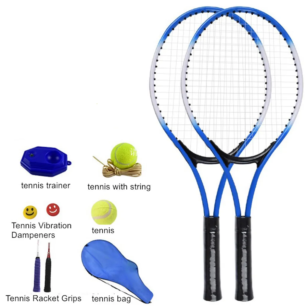 プロのテニスラケット用のフリーバッグカーボンファイバー素材を備えた高品質のテニスラケット軽量27インチ