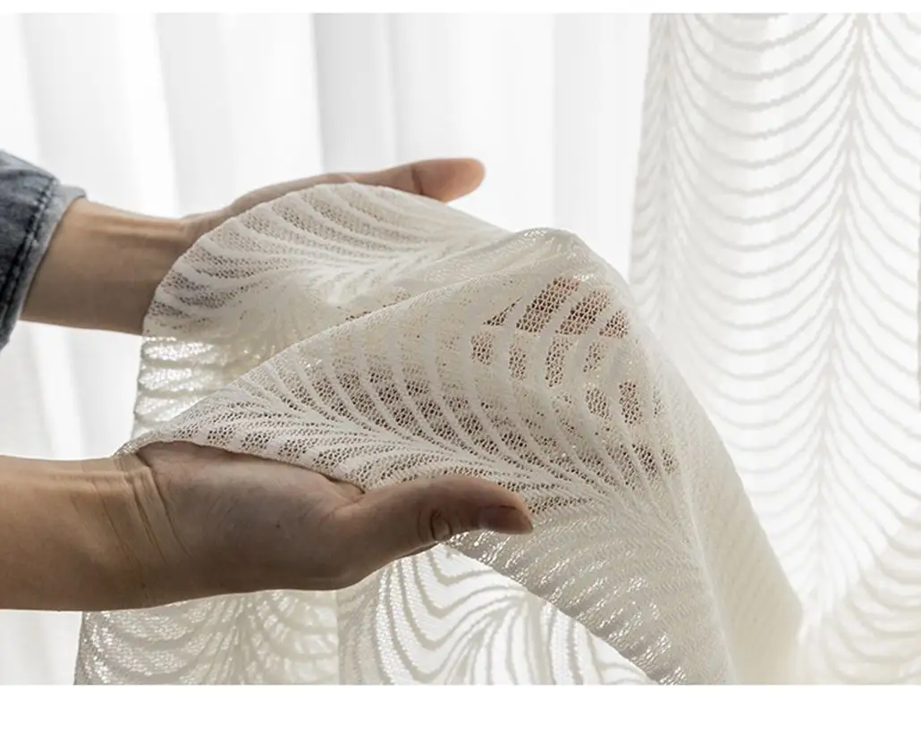 Cina all'ingrosso della fabbrica on-line ricamo in pizzo voile tessuti per tende per finestra