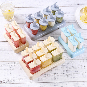 Biểu tượng tùy chỉnh Pop <span class=keywords><strong>Ice</strong></span> các nhà sản xuất Silicone khay đá DIY cấp thực phẩm BPA free Popsicle <span class=keywords><strong>Ice</strong></span> <span class=keywords><strong>Cream</strong></span> Maker với nắp - Product Image 5