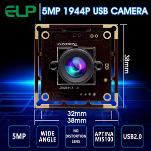 ELP 5MP USB Camera Module Aptina MI5100 CMOS Sensor with No Distortion Lens for QR <strong>Code</strong> Reading/Bar <strong>Code</strong> Reading - Product Image 2
