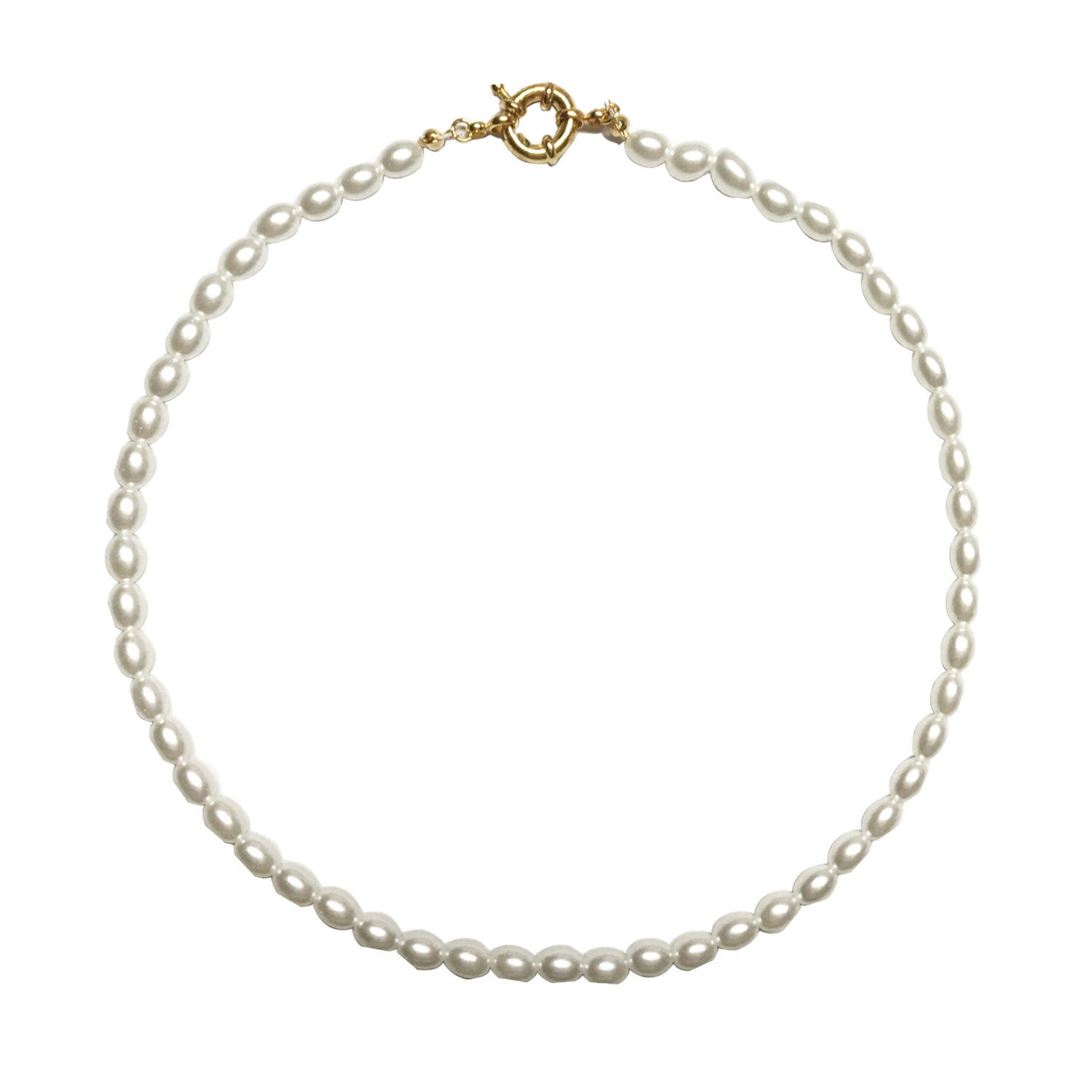 ไข่มุกขาวกระดุมทอง