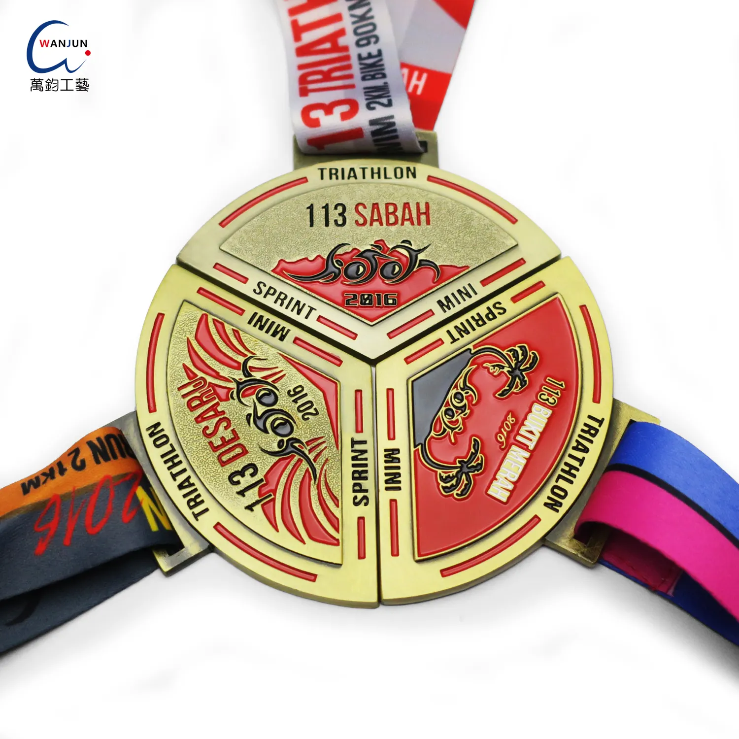 China Metal Ouro Prata Bronze Combinação Medalha Maratona Corrida Corrida Corrida Medalhas Artes Marciais Esportes Medalhas