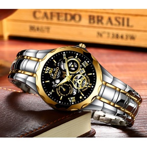 Panda Pia fabrika erkek tam otomatik Quartz saat sıcak satış 40mm arama su geçirmez gece lambası takvim iş izle